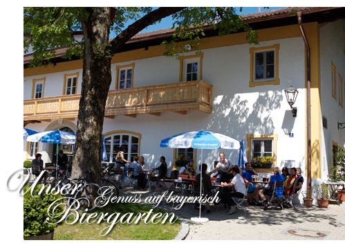 Originalansicht des Biergartens an der Schlosswirtschaft Wildenwart